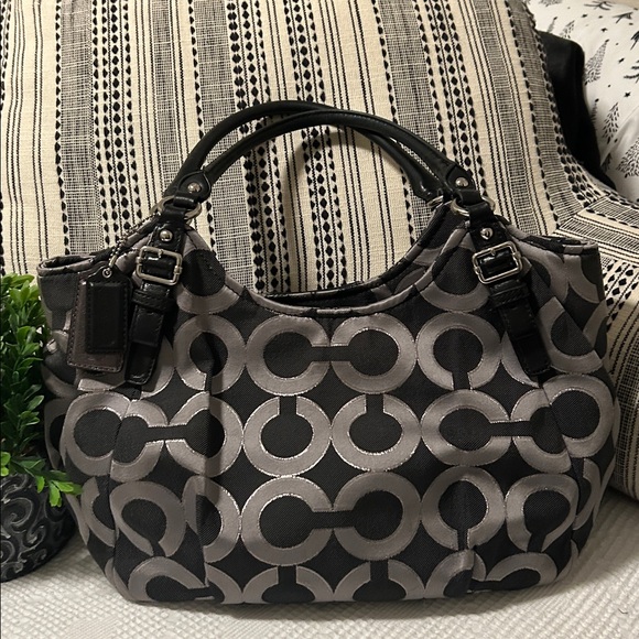 Coach Madison Denim Black and Gray Shoulder Bag Set - Picture 6 of 15